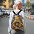 thumbnail image 7 of JIALIOU Mini Backpack Purse for Women Quilted Casual Daypack Small Travel Shoulder Bag, Abstract Olive Brown Geometric, 7 of 7
