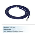 thumbnail image 3 of Unique Bargains 1.5 Yard 6 mm Rhinestone Tube Rope Diamond String for Trouser Drawstring Sweaters Black Mesh Deep Blue Diamond, 3 of 5
