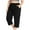 Black, variant on Zorckvet Womens Plus Size Capris with Pockets Summer Soft Baggy Casual Elastic Waist Cargo Pants Black Size 5XL