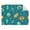 Teal Alien Space, variant on 31"x41" Super Soft Blanket with Double Layer Dotted Backing Cozy Dotted Fleece Blanket, Teal Alien Space Printed