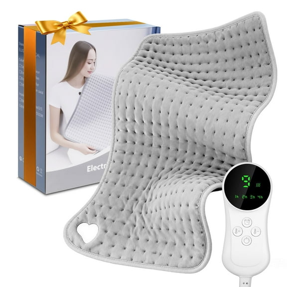 Heating Blanket 9 Heat Settings Electric Heated Mat for Back Neck Abdomen Shoulder,Knee,Arms,Legs, Birthday Gifts for Women Men 17x33in/43x84cm