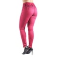 thumbnail image 4 of Fashion2Love Women's Juniors Colombian Design Butt Lift Push Up Mid Waist Skinny Jeans, 4 of 9