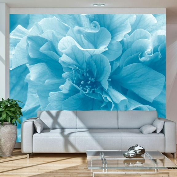 Tiptophomedecor Floral Wallpaper Wall Mural - Blue Azalea