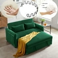 thumbnail image 5 of Zechuan Convertible Sofa Bed - Velvet Loveseat Sofa with Pull Out Sofa Bed - Sleeper Sofa Couch for Living Room - Green, 5 of 10