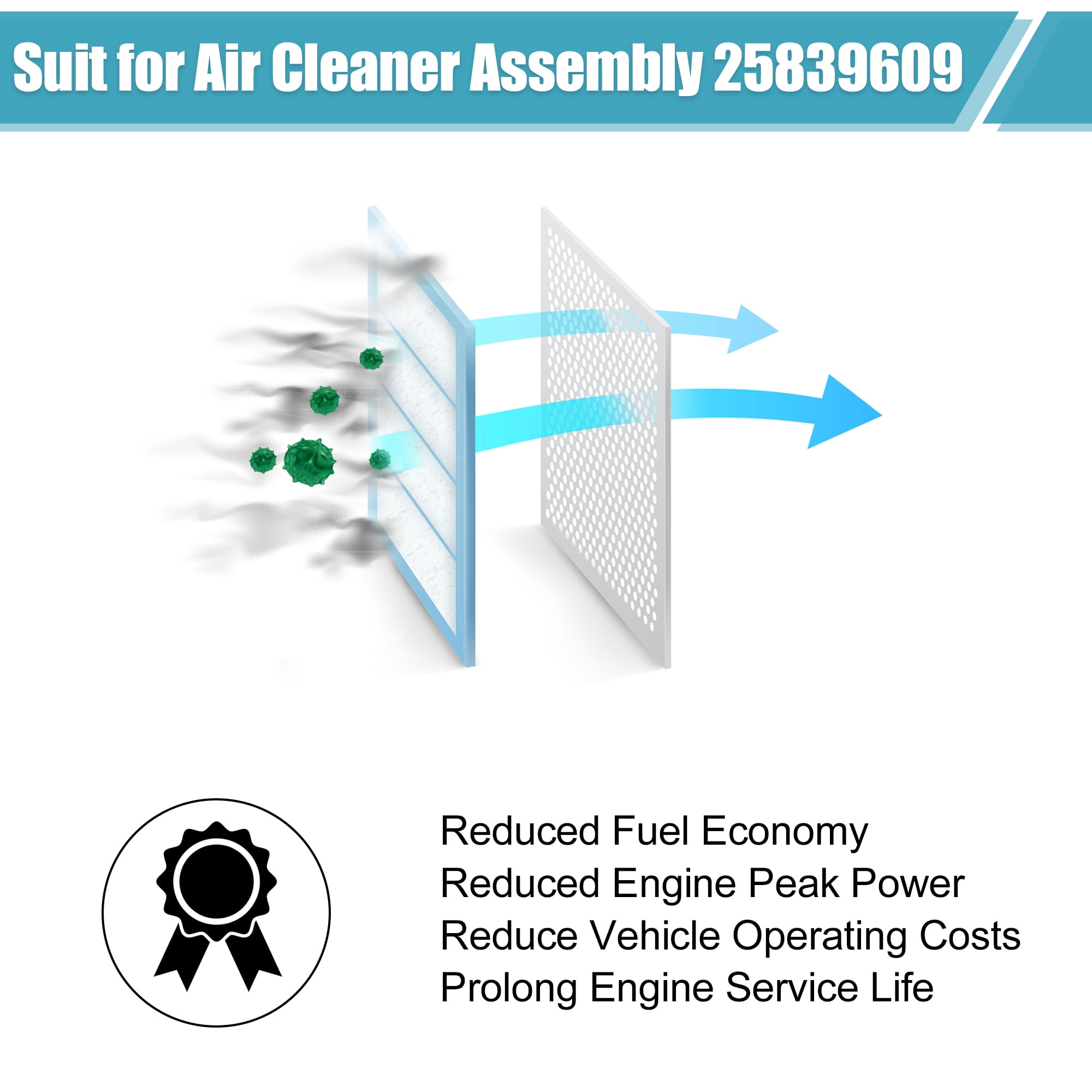 Unique Bargains Great Engine Air Filter 25839611 for Chevrolet Silverado 2500 3500 HD