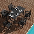 thumbnail image 3 of JUSTLET 6 PC Outdoor Patio Furniture Set, Patio Dining Sets, 5 Chairs and 1 Table, Black, 3 of 10