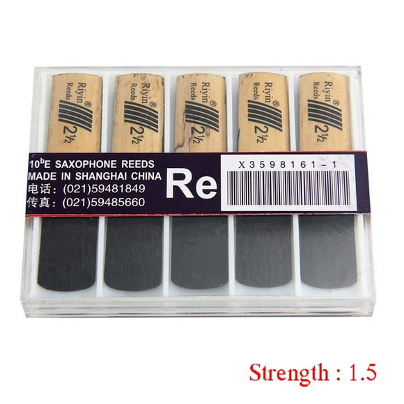 10pcs Saxophone Reed Set with Strength 1.5/2.0/2.5/3.0/3.5/4.0 for Tenor Sax Reed