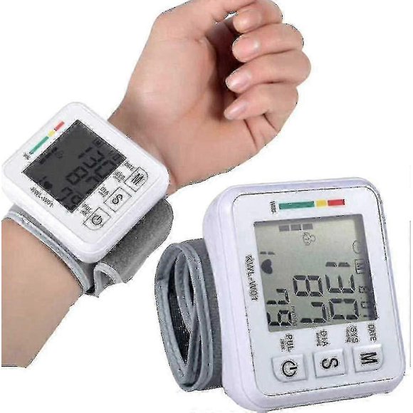 Blood Pressure Monitor, Adjustable Bracelet And Lcd Display