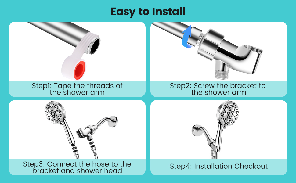 Yezivo 10-Mode Handheld Shower Head with 59-Inch Hose photo 8