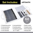 thumbnail image 2 of Drawing Kit Art Set 60pc - Graphite Drawing Pencils for Sketching with Charcoal Art Supplies - Professional Drawing Set for Artists and Beginners, 2 of 8