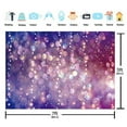 thumbnail image 4 of WR Purple Light Spots Backdrop Dreamy Glitter Dots Halos Photography Background Girl Birthday Party Baby Shower Decor Banner Video Photo Studio Props, 7x5FT(width 210cm x Height 150cm), 4 of 4