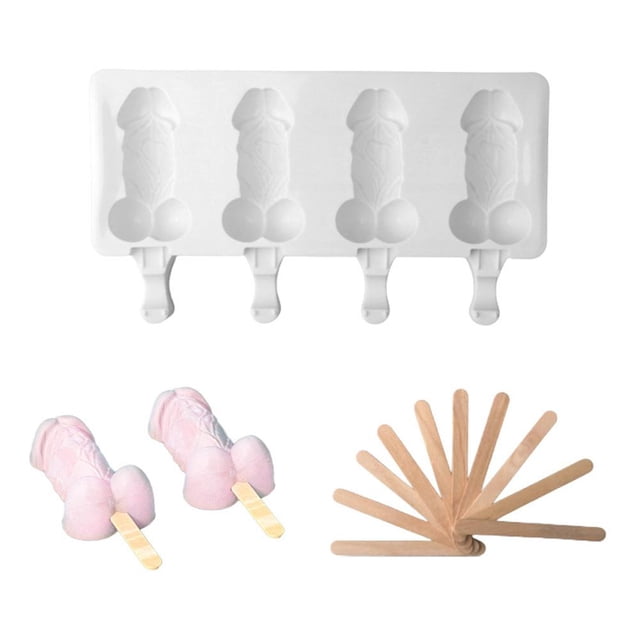 TQEHS Molde de silicona para helado con forma de pene, moldes para postres y paletas, para hacer tú mismo T0W6 U8F6
