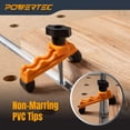 thumbnail image 4 of POWERTEC 2PK Adjustable Mini Hold Down Clamps, Multi-Positionable T Track Clamp, Reinforced Plastic Clamps with 1/4”- 20 Steel T Track Bolts for Drill Press, Router Table, CNC Machine & More (71786N), 4 of 7