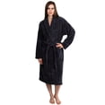 thumbnail image 1 of TowelSelections Women's Super Soft Plush Bathrobe Fleece Spa Robe Large-X-Large Charcoal, 1 of 5