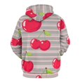 thumbnail image 3 of Sweet Cherry Stripes Pattern 3D Print Hoodie Men Women Autumn Thin Pullover Sweatshirt Vintage Streetwear Tops, 3 of 6