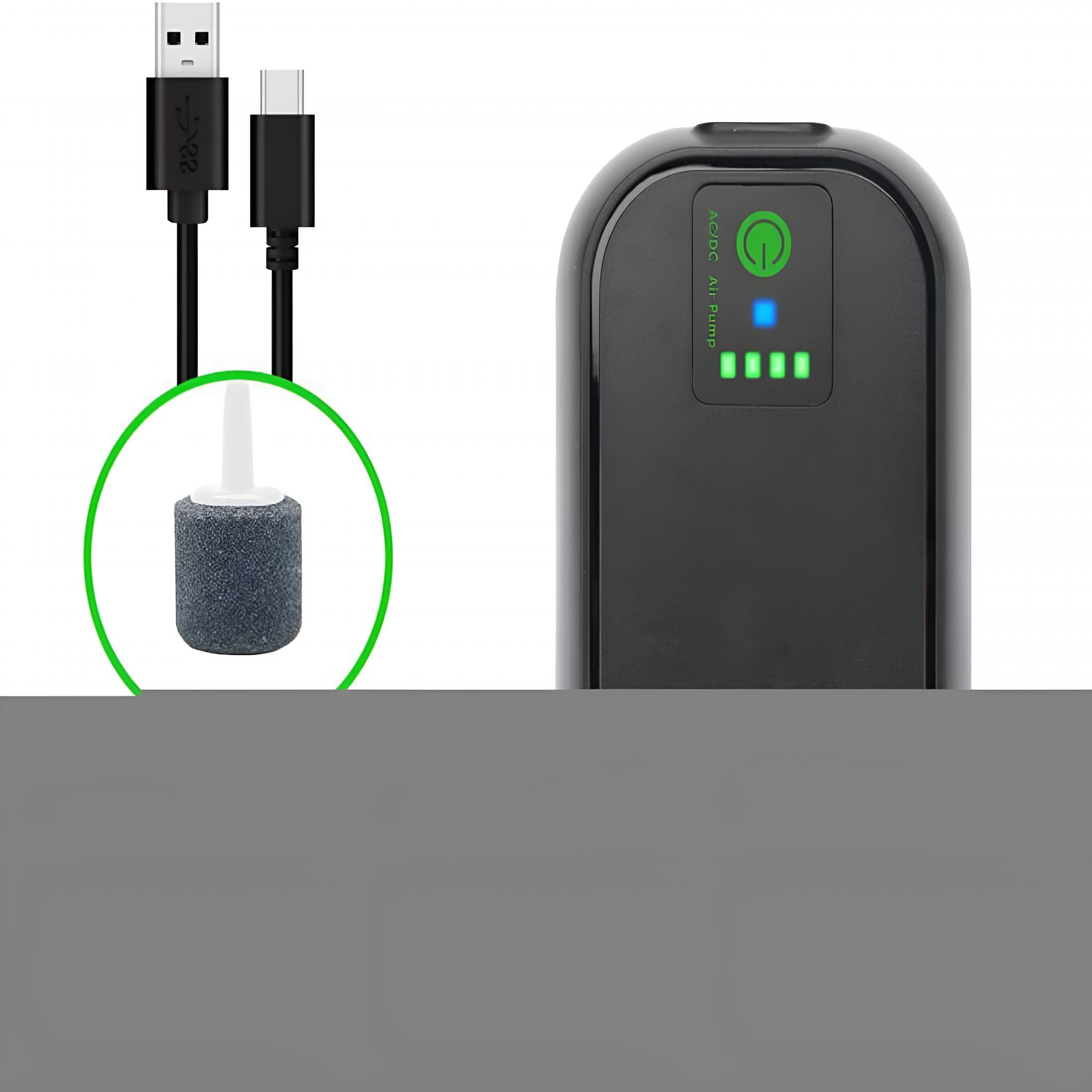 CURYMAY Rechargeable Bait Aerator with 2000Mah Battery for Live Bait,Portable Aquarium Air Pump