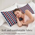 thumbnail image 5 of Blue Star Red Striped Body Pillow Cover 20 x 54 Inch Decorative Pillow Cover Independence Day Stripes Lumbar Pillowcase Seasonal Rectangle Cushion Case for Couch Sofa Bed Living Room, 5 of 9