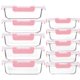 thumbnail image 1 of Recipientes de vidrio M MCIRCO para preparación de comidas, paquete de 10, color rosa, 1 of 6