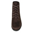 thumbnail image 4 of Forever Women Stacked Chunky Thick High Heels Ankle Boots Lace Up Booties JILLY-3 Suede Dark Brown 6.5, 4 of 4