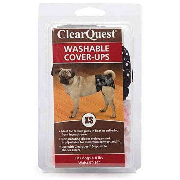 DOG DIAPERS - TWO Reusable & Washable Cover Up Garments Stripes & Polka Dots(xSmall)