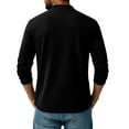thumbnail image 4 of Garbnen Mens Henley Shirts Long Sleeve with Pocket Casual T-Shirts Plain Spring Man top with 3 Button Black XXL, 4 of 4