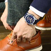 Sport Watch Men Waterproof Leather Strap Chronograph Mens Wristwatch Quartz Wrist Watches Men Luxury Male Watch