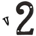 thumbnail image 2 of Wrought Iron Decorations Creative DIY House Number Casts Iron Metal Numbers, 2 of 2