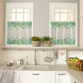 thumbnail image 4 of Kitchen Curtains Set, Light Green Botanical Kitchen Curtains and Valances Set, Rustic Eucalyptus Leaves Burlap Rod Pocket Tier Curtains 36 Inch Length for Cafe/Bedroom Windows, 4 of 6
