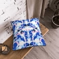 thumbnail image 3 of Velvet Decorative Throw Pillow Covers Set of 2, Soft Square Cushion Cover with Invisible Zipper Abstract Scrawl Graffiti Printing, 18"x18", 3 of 7