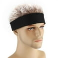 thumbnail image 3 of Gorro de lana unisex para hombre con peluca de pelo sintético, gorro sin ala de 56-58 cm. Café negro, 3 of 6