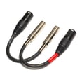thumbnail image 3 of Cable adaptador Suanqi XLR macho a TRS hembra de 6,35 mm, 15 cm, paquete de 2, 3 of 6