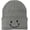 Grey, variant on Smiley Face Outline Embroidered Beanie | Cute Knit Winter Hat | Unisex Warm Cuff Skull Cap for Men & Women (Green)