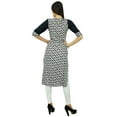 thumbnail image 5 of Bimba Designer Black Straight Kurti Designer Rayon Kurta With Attached Jacket, 5 of 8