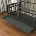 thumbnail image 5 of Historyli Go5H Dog Crate, Dog Kennel With Removable Tray, Top Folding Panel, 2 Stainless Steel Basins, 4 Wheels, 2 Doors Dog Cage For Farmhouse, Living Room, 5 of 9