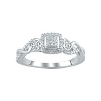 "1/10 Carat T.W. (I3 clarity, I-J color) Hold My Hand Diamond Promise Ring in Sterling Silver, Size 7"