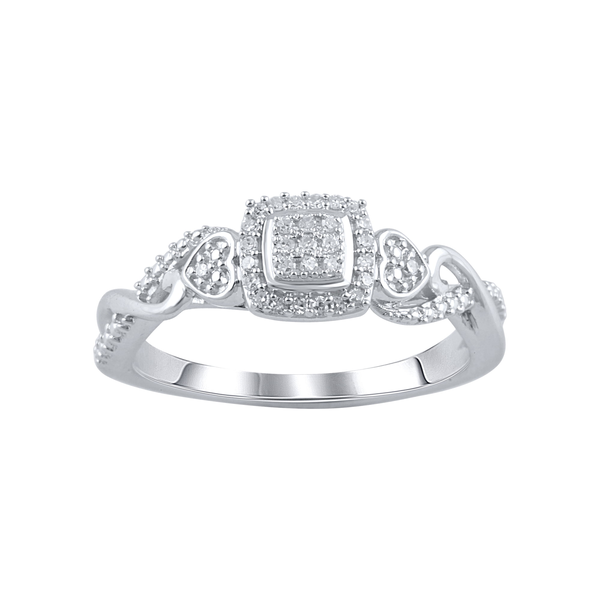 1/10 Ct (I3 Clarity, I-J Color) Hold My Hand Diamond Women's Ring in 925 Sterling Silver