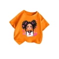 thumbnail image 2 of WhouRiu Big Girl T Shirts Cute Graphic Prints Short Sleeve Tee Children Summer Casual T Shirt Orange,Sizes 11-12, 2 of 4
