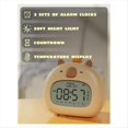 thumbnail image 3 of 1 Reloj Despertador de Capibara para Niños, Entrenador de Sueño para Niños para Levantarse, Reloj de Capibara con Luz Atenuadora,A, 3 of 8