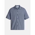 thumbnail image 5 of No Boundaries Plaid Shirt with Short Sleeves, Men's XS-5XB, 5 of 5