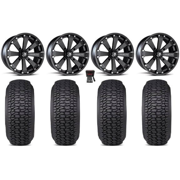 MSA Kore 14" Wheels Black 30" Regulator 2 Tires Polaris RZR XP 1000 / PRO XP / Ranger XP 900/1000
