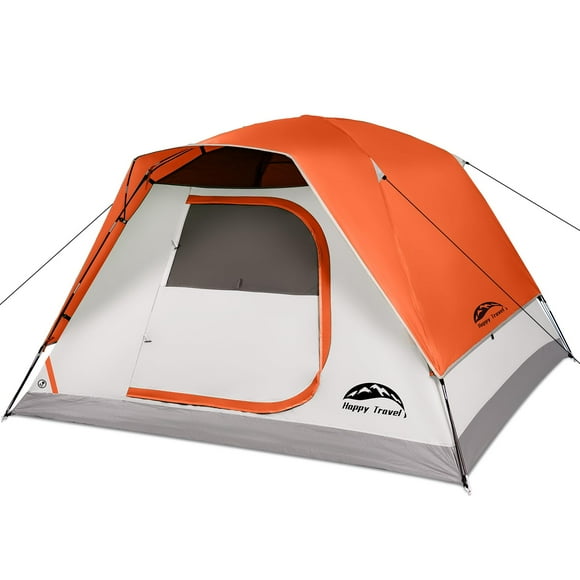 Carpa HAPPY TRAVEL con cúpula impermeable para 4 personas, 265 x 244 cm