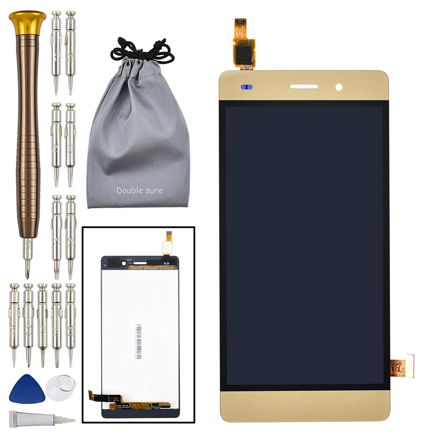 Lcd Touch Digitizer Display Screen Replacement For Huawei P8 Lite Ale L21 Ale L02 Ale L23 Ale Ul00 Gold Walmart Com Walmart Com