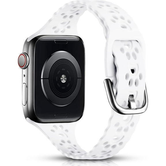 XIHAMA Paw Silicone Bands Compatible with Apple Watch Band 38mm 40mm 41mm 42mm 44mm 45mm 49mm for Women, Slim Lace Hollow-out Sport Strap Replacement Wristbands for iWatch Series 8 7 6 5 4 3 2 1 SE