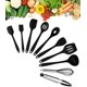 thumbnail image 3 of Kasimir Juego de utensilios de cocina Juego de utensilios de cocina antiadherentes de silicona de 11 piezas Juego de utensilios de cocina sin BPA Juego de utensilios de cocina resistentes al calor Kit de utensilios de cocina Accesorios de cocina Herramientas de cocina - Negro Vhermosa  LKX-1941, 3 of 8