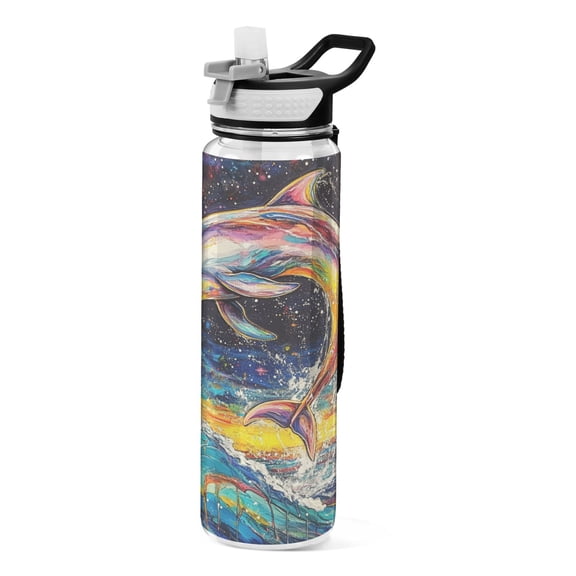 BZSMCE Sport Bottle Galactic Wave Rider Outdoor sports Water Bottle Size: 10.4x3in