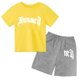 thumbnail image 3 of Ropa para niños con estampado de marca gótica, conjunto de camiseta y pantalones cortos de verano para adolescentes, 2 piezas, manga corta, moda informal para niños y niñas, 3 of 5