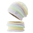 thumbnail image 1 of 2 Pcs Womens Winter Hats Scarf Set Gradient Color Hat Thickened Warm Ear Cold Knitted Hat Two Piece Set, 1 of 5