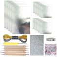 thumbnail image 1 of Kit de láminas de aluminio para decoraciones navideñas: láminas doradas brillantes hechas a mano para grabado y repujado, para manualidades, pintura y manualidades, para niños y adultos, adornos navid, 1 of 8
