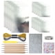 thumbnail image 1 of Kit de papel de aluminio dorado | Set de arte de lámina de aluminio de 15 láminas – Materiales para manualidades de grabado en relieve | Láminas metálicas brillantes, herramientas de tallado, 1 of 8