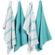thumbnail image 4 of Casa Platino 8 Toallas de Cocina Absorbentes, 16"x26", Toallas de Cocina de Granja, Toallas de Algodón para Secar la Cocina, Toallas de Cocina Colgantes, Toallas de Cocina para Decoración de Cocina, Juego de Toallas para Platos - Aqua, 4 of 5